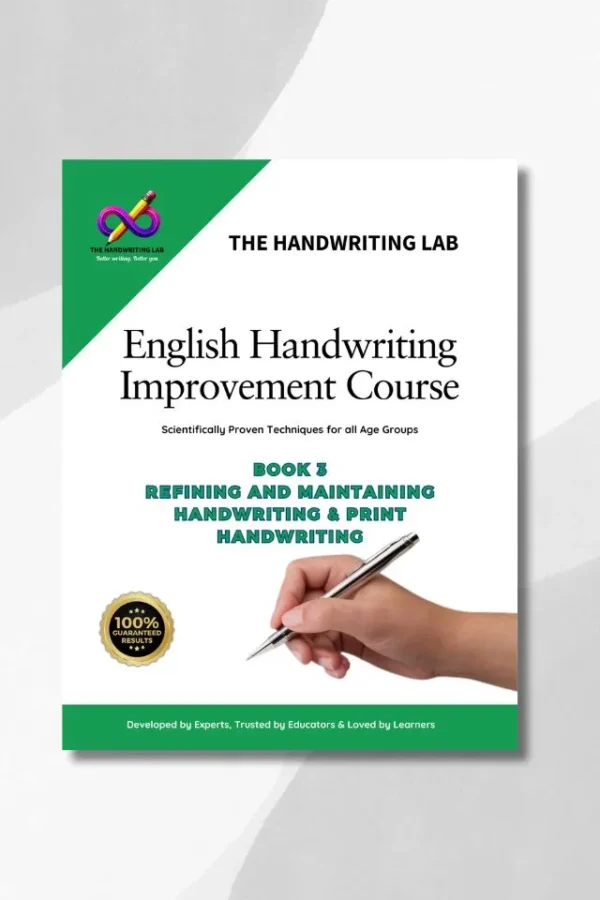 Book 3 of the English Handwriting Improvement course By The Handwriting Lab